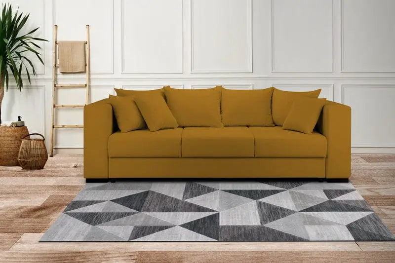 Canapea extensibilă cu ladă de depozitare Gloria Mustar 250x100 cm | Dumonde Furniture & Deco Concept.
