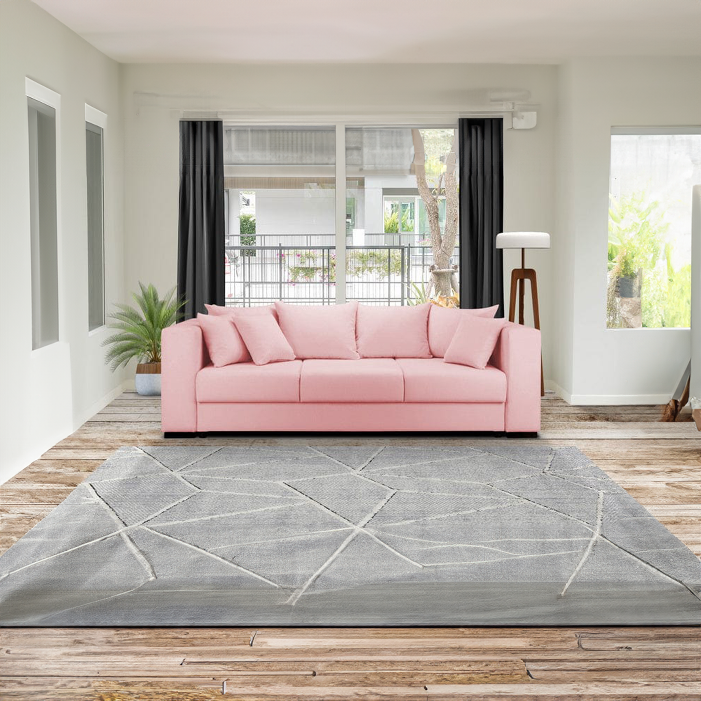 Canapea extensibilă dumonde cu ladă de depozitare si sezut confortabil din spuma HR, Gloria Pink 240x100 cm