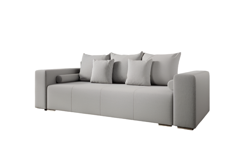 Canapea extensibilă dumonde cu ladă de depozitare si sezut confortabil din spuma HR, Marbela New Grey 245x100 cm